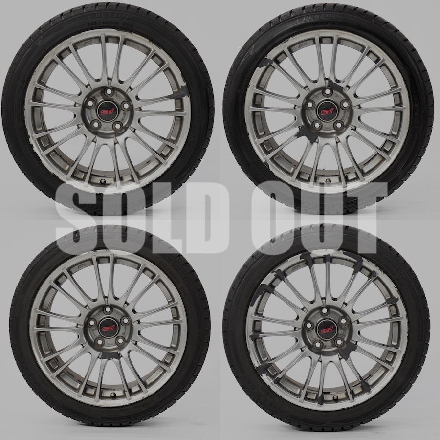 中古】インプレッサ WRX 純正OP BBS製アルミホイール18×8.5J+55 14.3 